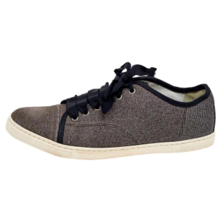 Baskets basses Lanvin en tissu pailleté métallisé, taille 40 en vente