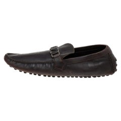 Louis Vuitton - Pelle scura con rilievo Damier Hockenheim - Mocassini Taglia 43,5