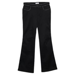 Moschino Jeans Schwarz Baumwolle Verschönertes Detail Hose M