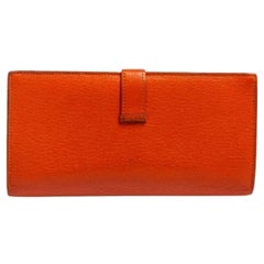 Hermés Feu Mysore Leather Bearn Gusset Wallet