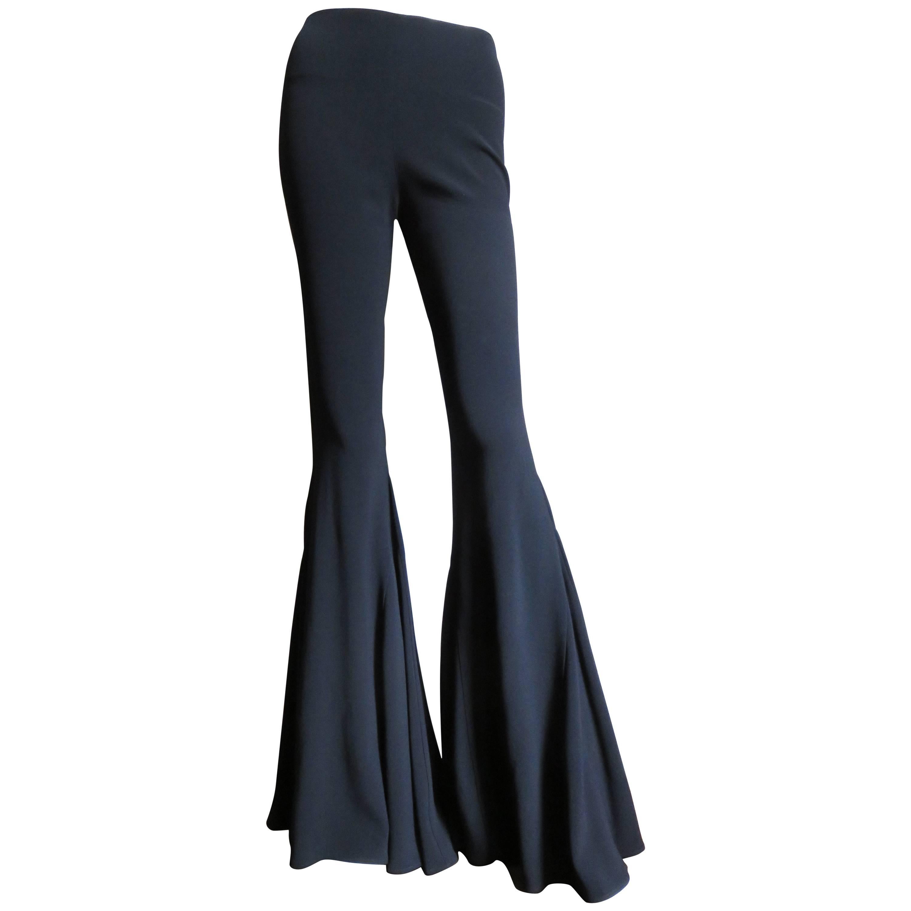 Dramatic New Vintage Silk Flare Pants