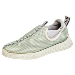Miu Miu Malla y Neopreno Cristal Embellished Slip On Sneakers Talla 36.5