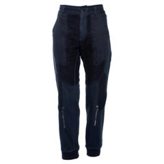 Dolce & Gabbana Navy Blue Cotton Biker Sweatpants M