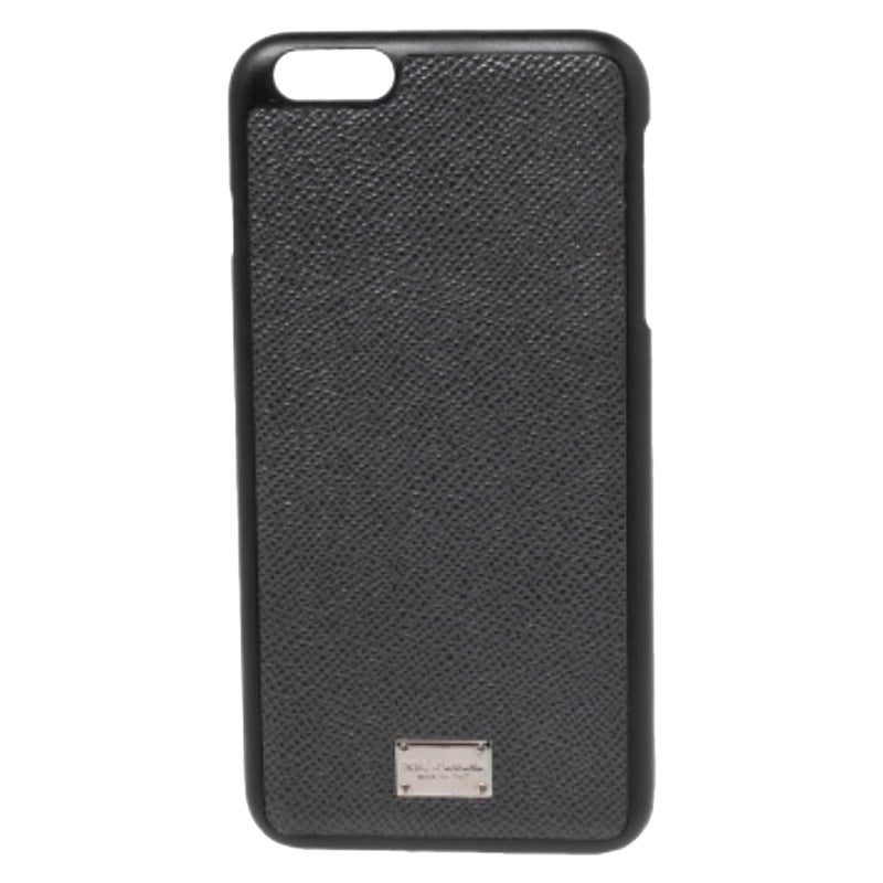 Dolce & Gabbana Black Leather iPhone 7/8 Plus Case