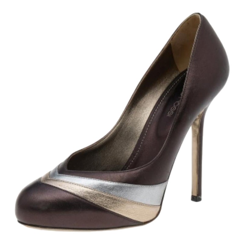 Sergio Rossi Pumps in pelle tricolore misura 37,5