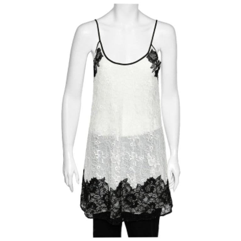 Oscar De La Renta - Vestito in pizzo monocromatico M