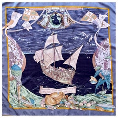 Hermès Scarf "Christophe Colomb D'écouvre L'Amérique" 1992