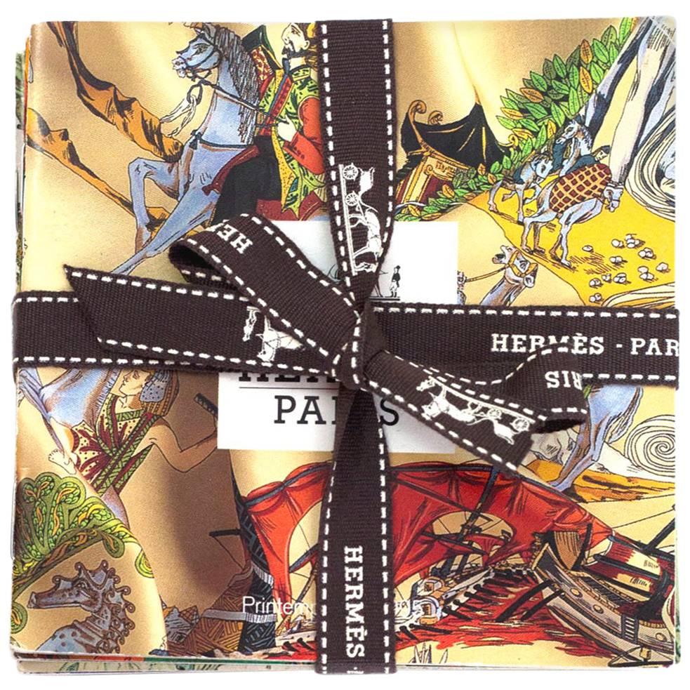 Hermes Set of Six Scarf Booklets w/ Shopping Bag