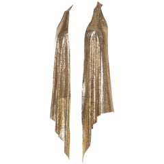 Vintage Slinky Gold Metal Mesh Vest
