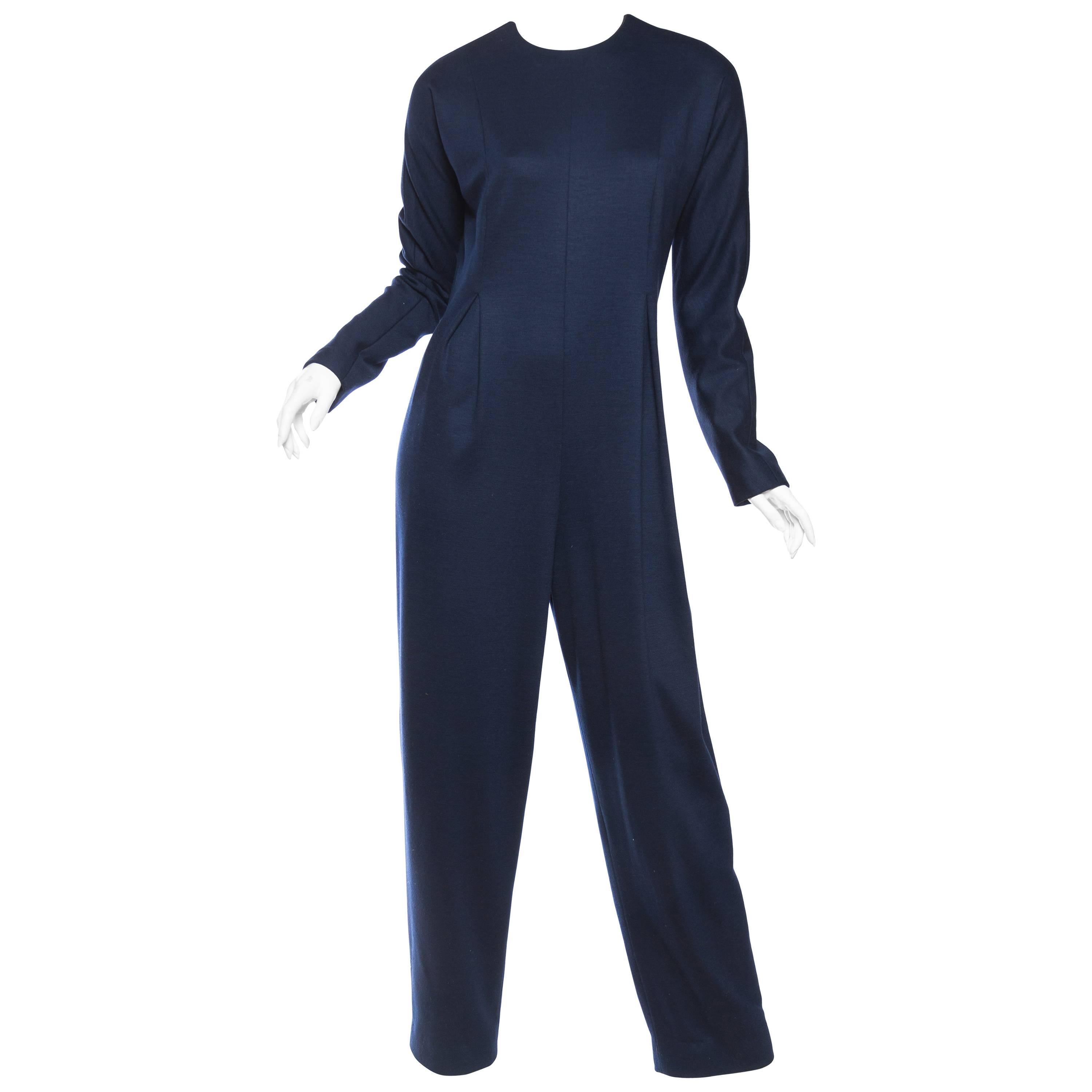 Geoffrey Beene Wool Jumpsuit Lined in Silk