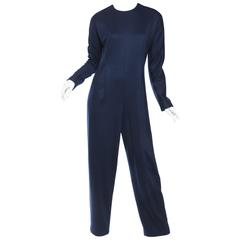 Geoffrey Beene Wool Jumpsuit Lined in Silk