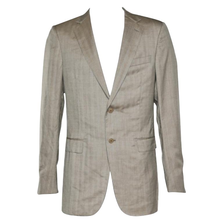 Ermenegildo Zegna Blazer in lana beige L in vendita
