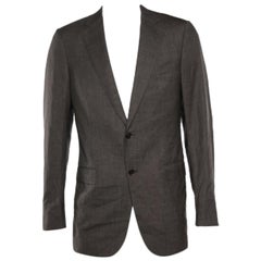 Ermenegildo Zegna Blazer in lana marrone scuro L.