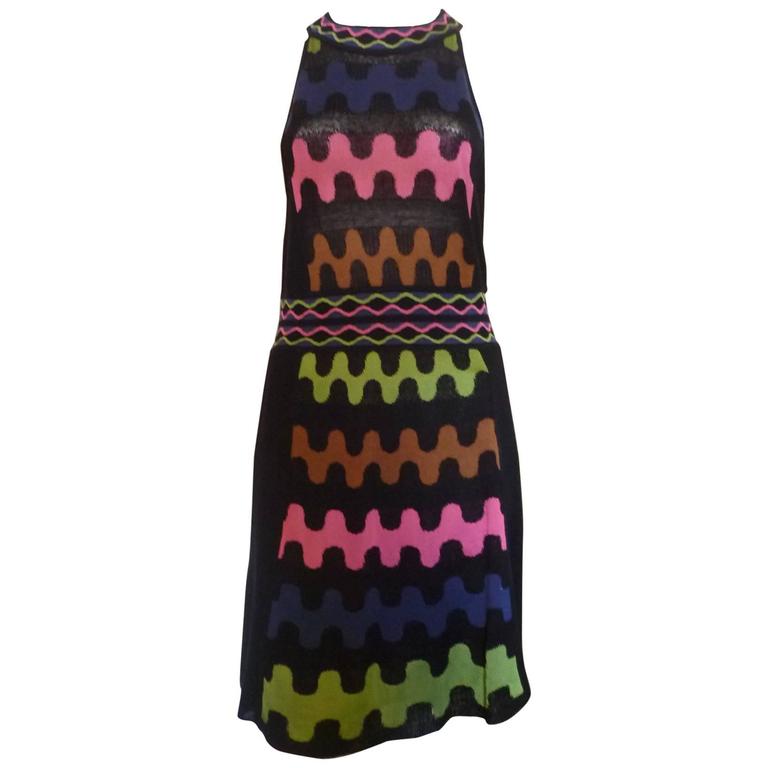 M. Missoni HighNecked Fine Knit Dress (44 Itl) For Sale at 1stdibs