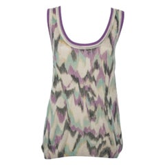 M Missoni Top senza maniche in maglia a fantasia multicolore M. I.
