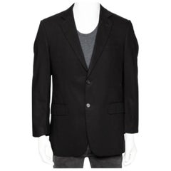 Balmain Blazer nero in lana con bottoni L.A.