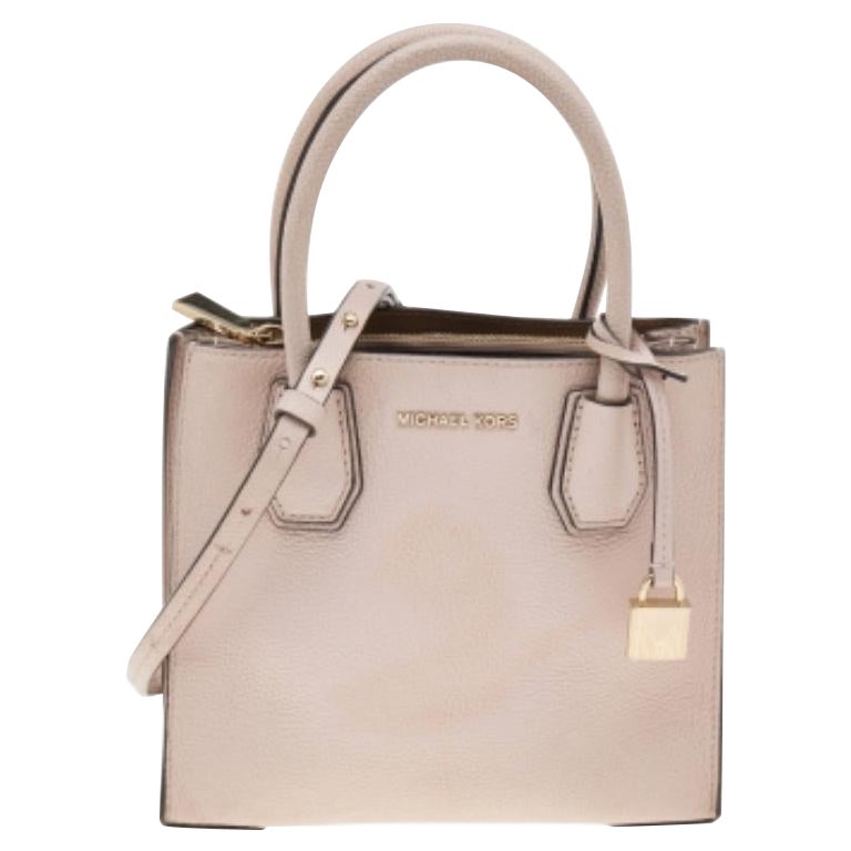 Michael Kors Mini Tote Mercer de piel rosa rubor en venta