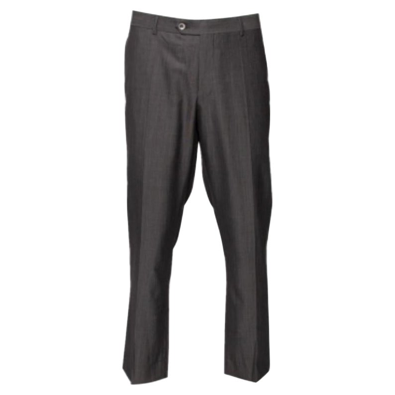 Balmain Graue Super 130er Hose aus Wolle 4XL im Angebot