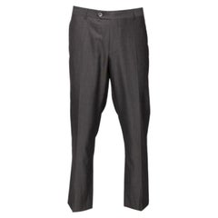Balmain Grey Wool Super 130's Pants 4XL