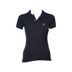 Ralph Lauren Navy Blue Cotton Pique Skinny Polo T-Shirt XS