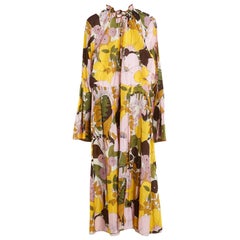 La Double J 2023 Robe maxi XL FR42 Pink and Yellow Flowers maxi dress UK14 US12