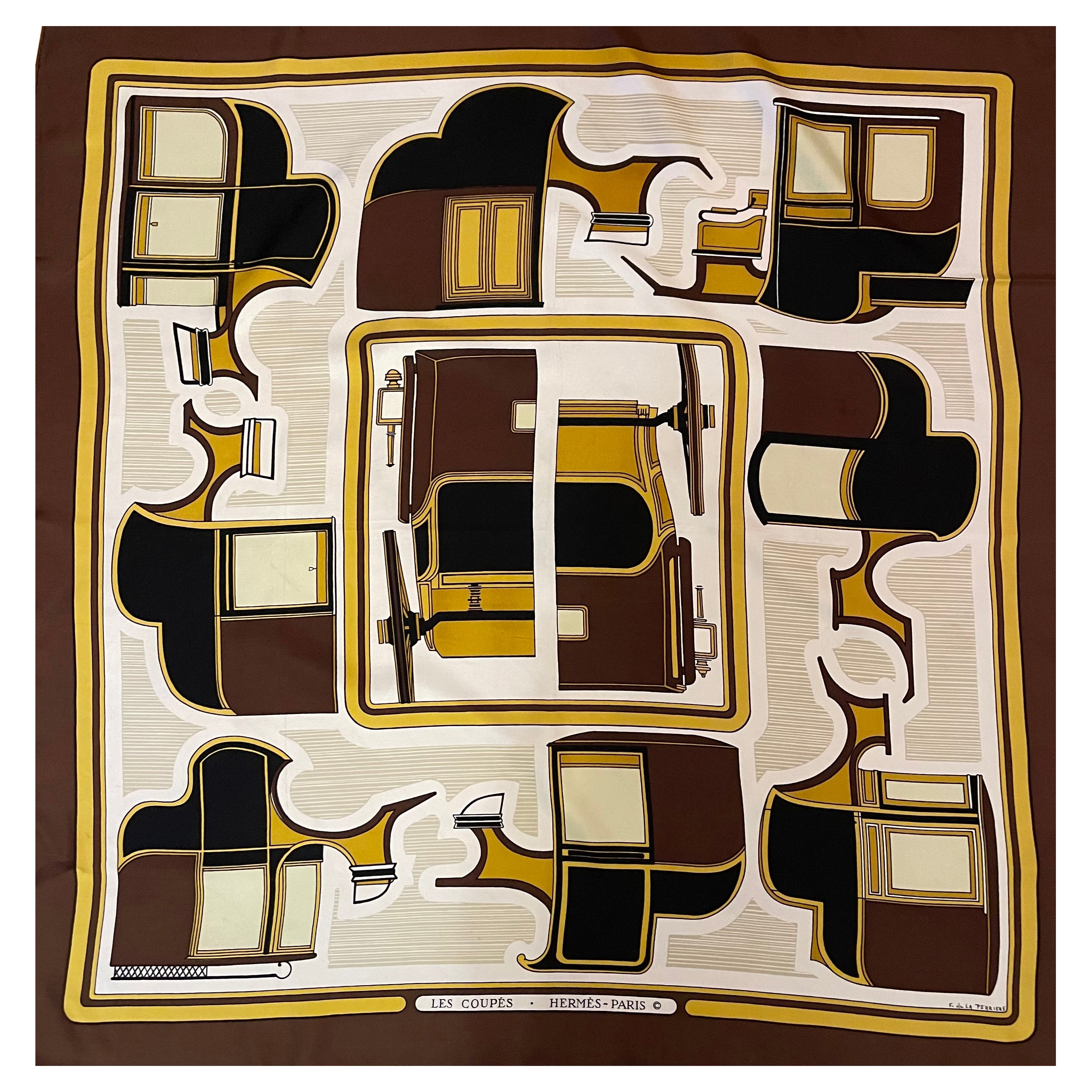 Pañuelo Hermès "Les Coupés" 1970