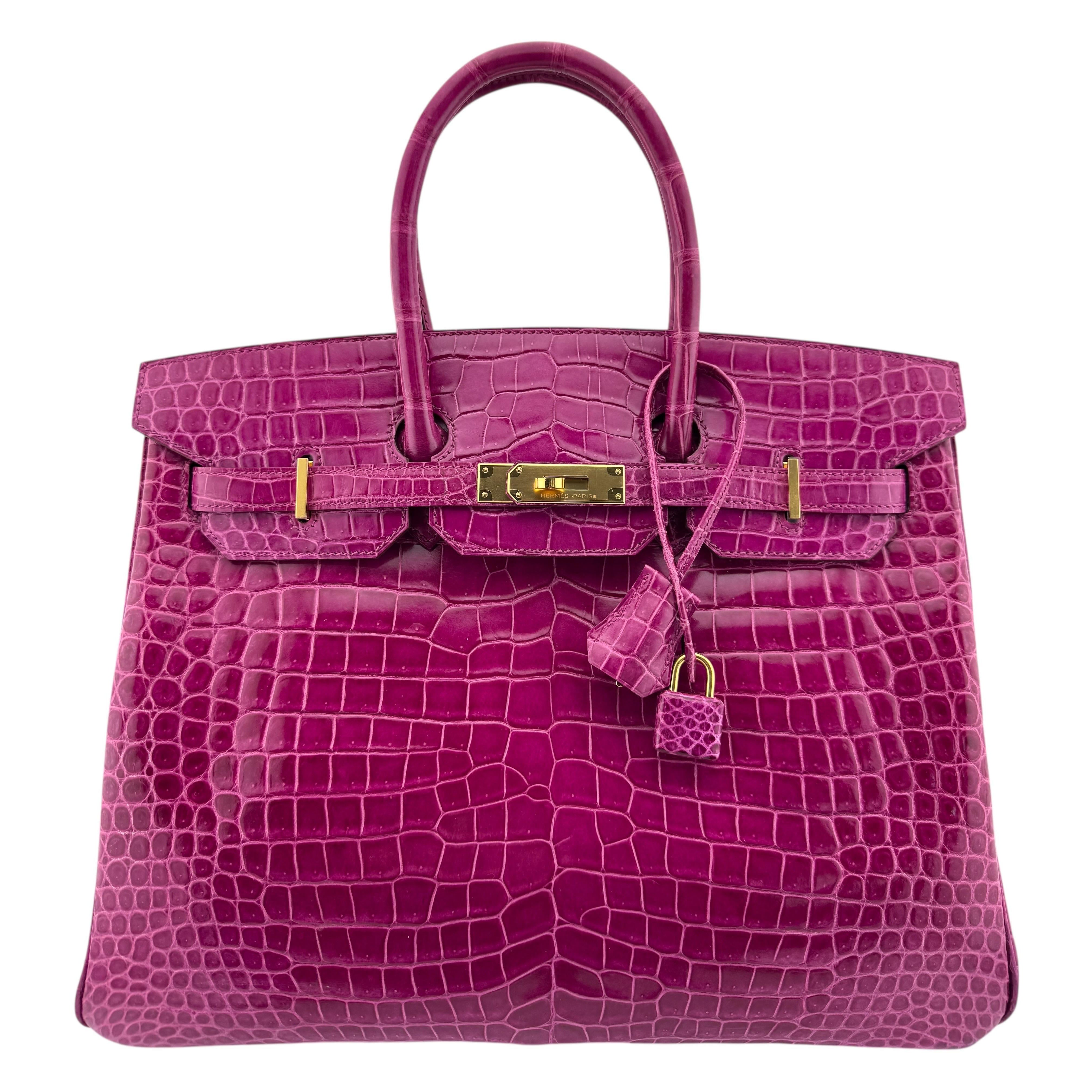 Hermes Birkin 35 rose scheherazade gold hardware