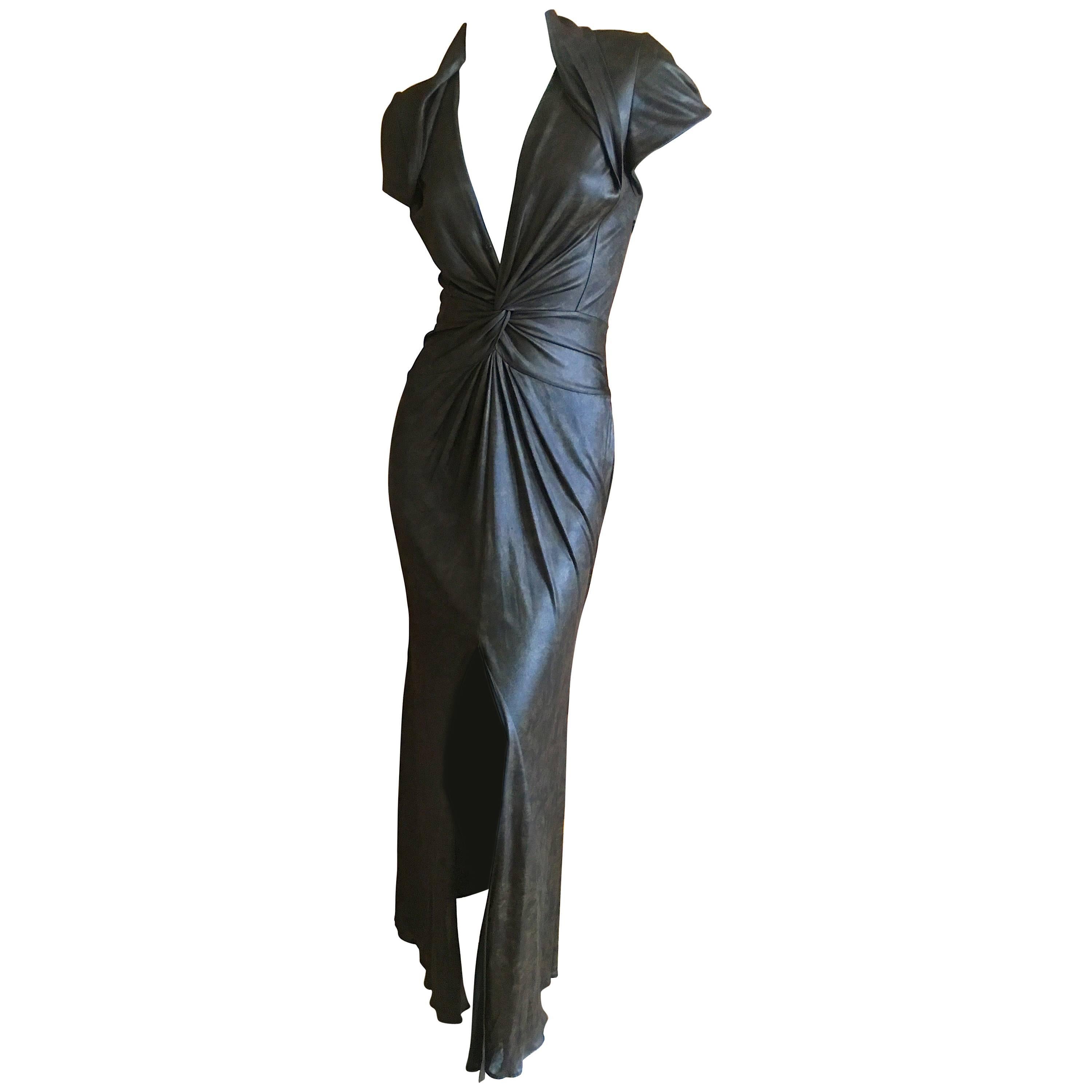 John Galliano Vintage 1990's Low Cut Knot Dress For Sale