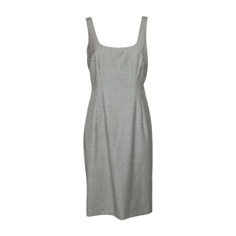 Emporio ARMANI Monochrome Imprimé pied-de-poule Robe courte en laine L