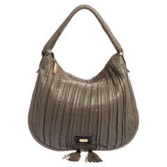 Emporio Armani Pelle grigia Zip Around Hobo