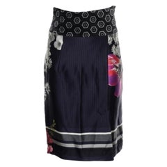 Jupe crayon Class by Roberto Cavalli en satin imprimé multicolore M