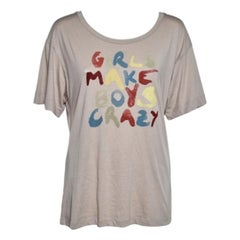 See by Chloe Pale Pink Printed Cotton Short Sleeve T-Shirt M