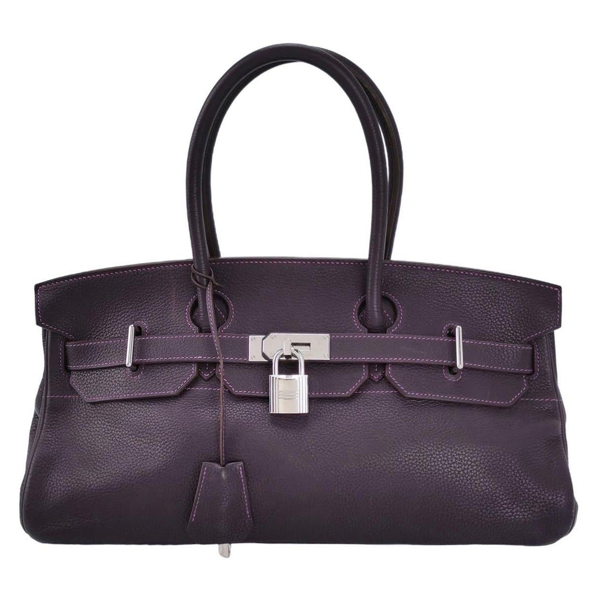 Hermes Birkin 42 HSS a tracolla Ordine speciale Togo Cassis Viola Anemone Interno