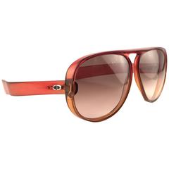 New Vintage Christian Dior Monsieur D60 J30 Dark Amber Aviator 1970 Sunglasses 5