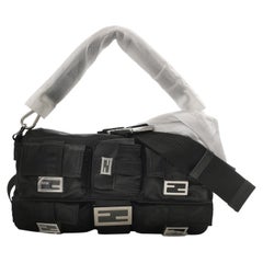 Fendi Baguette Cargo Multipocket Black Nylon 3-way Bag