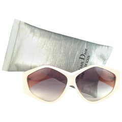 New Vintage Christian Dior 2230 70 White Origami Optyl Sunglasses Germany
