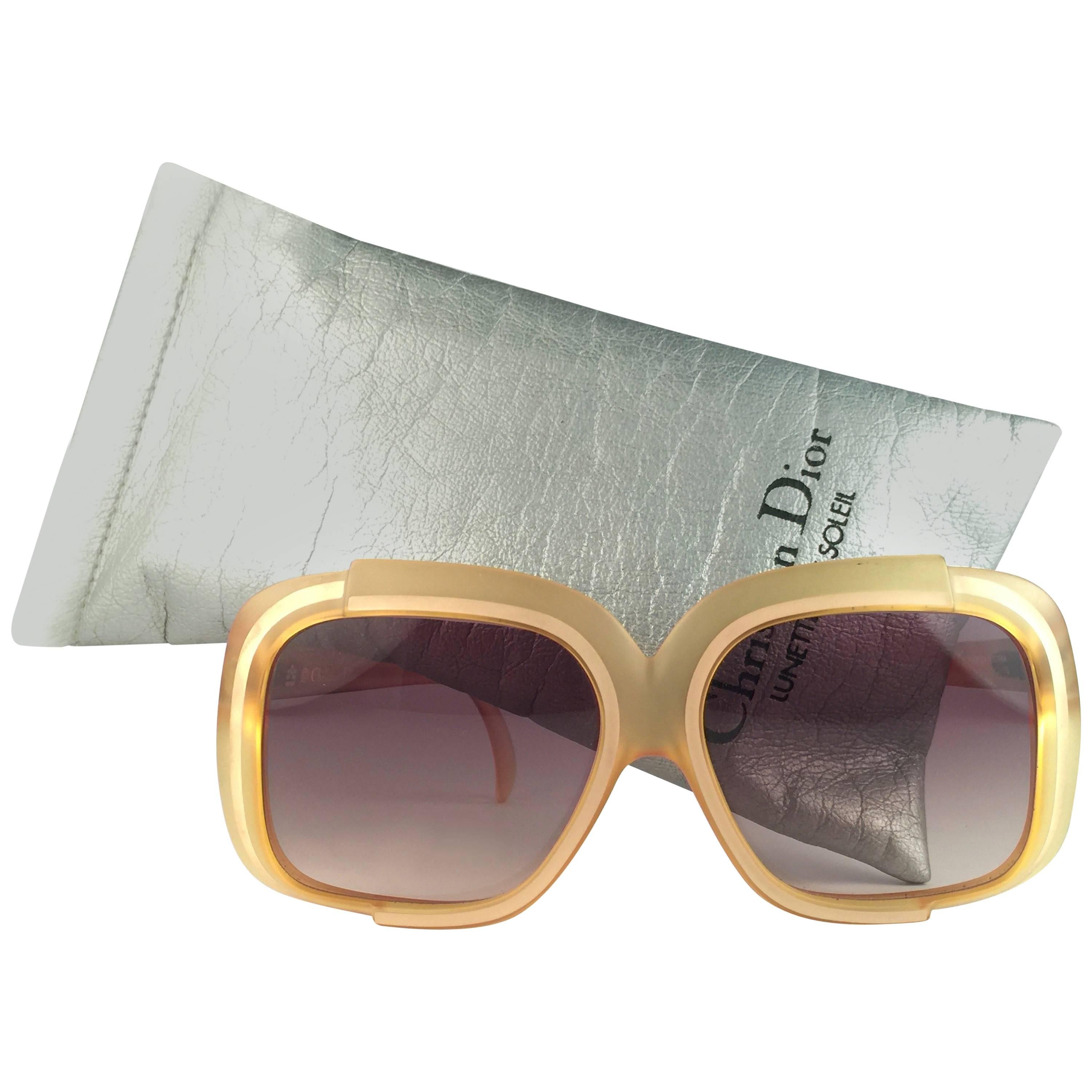 New Vintage Christian Dior 2042 70 Yellow Matte Optyl Sunglasses Austria