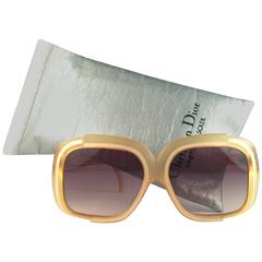 New Vintage Christian Dior 2042 70 Yellow Matte Optyl Sunglasses Austria