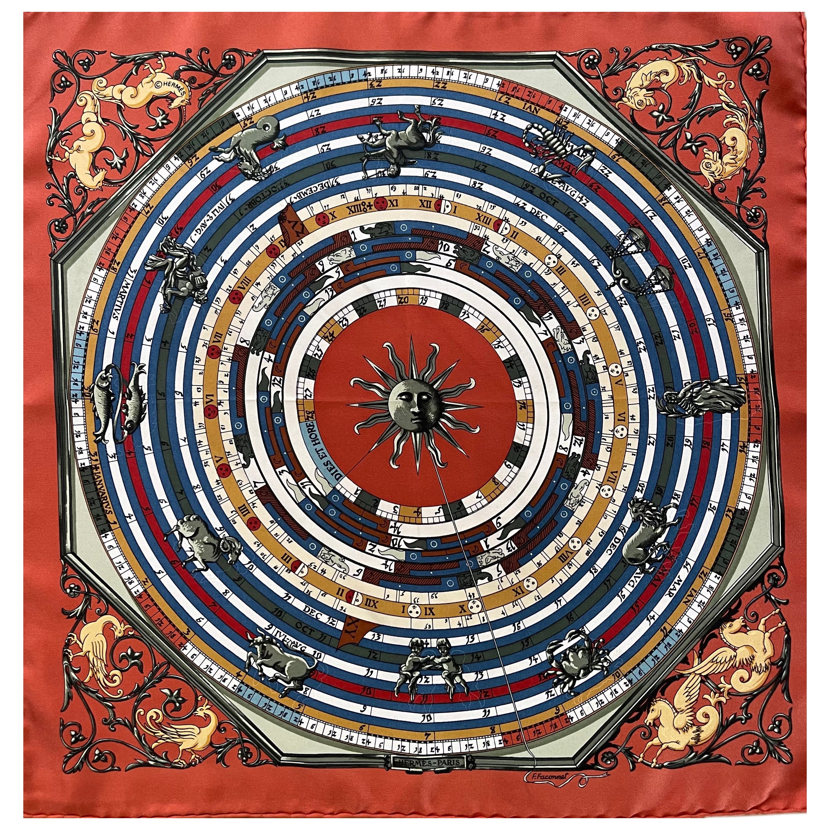 Sciarpa Hermès "Astrologie" 1963 in vendita