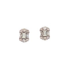 Seraphina Diamond Earrings - Platinum Art Deco Earrings, Vintage Luxury Jewelry