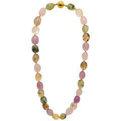 Marvelous Multi Color Quartz Beads Necklace 1