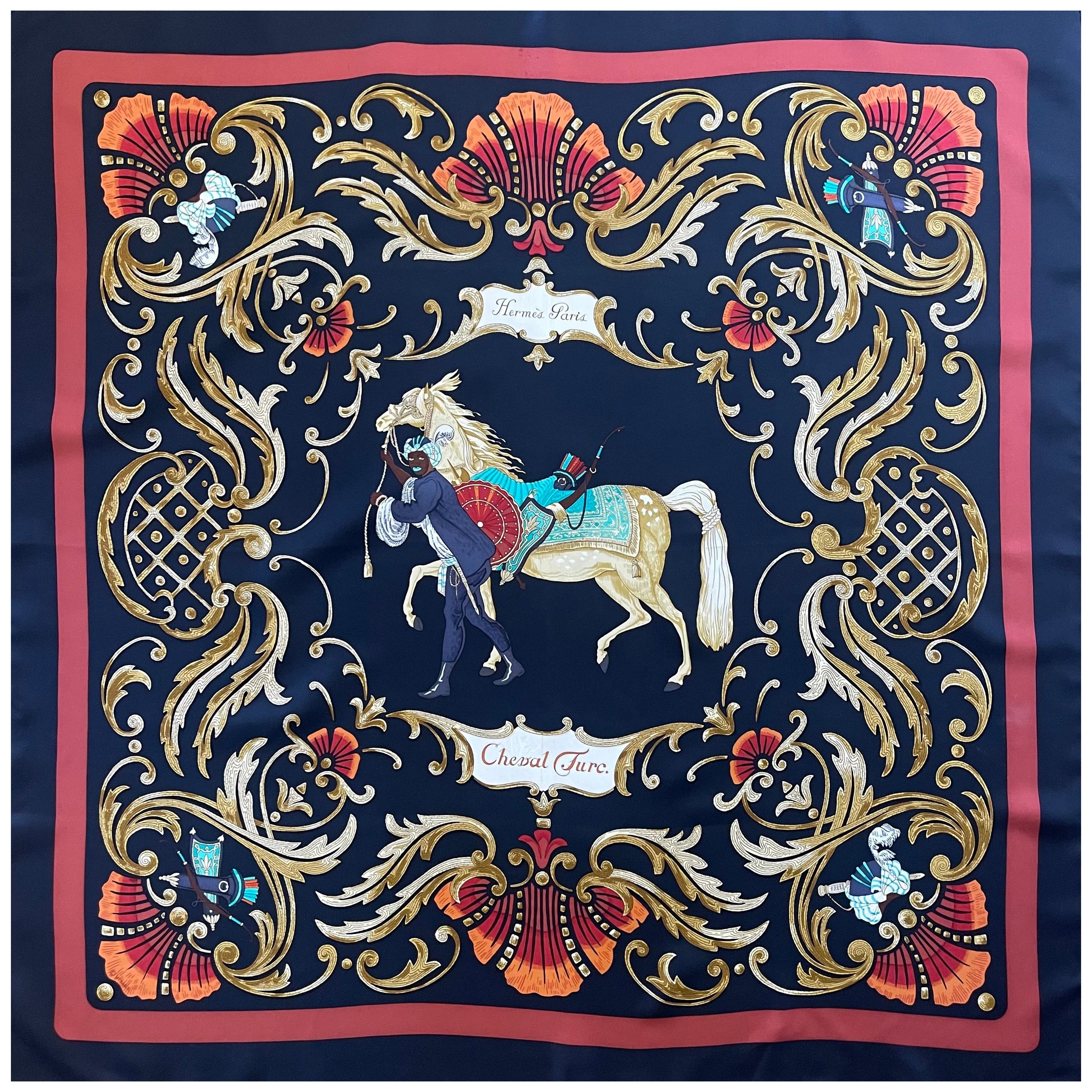 Pañuelo Hermès "Cheval Turc" 1970