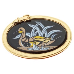 Hermès Duck Enamel Brooch