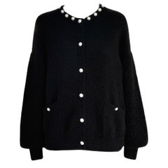 Chanel 8K$ Pearl Embellished Boucle Cashmere Jacket 40 FR