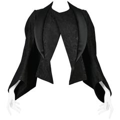Comme des Garcons Black Brocade Batwing Jacket 2004 2