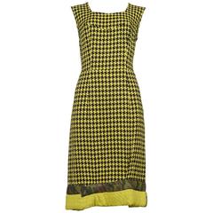 Comme des Garcons Yellow 
Black Houndstooth Dress 2000
