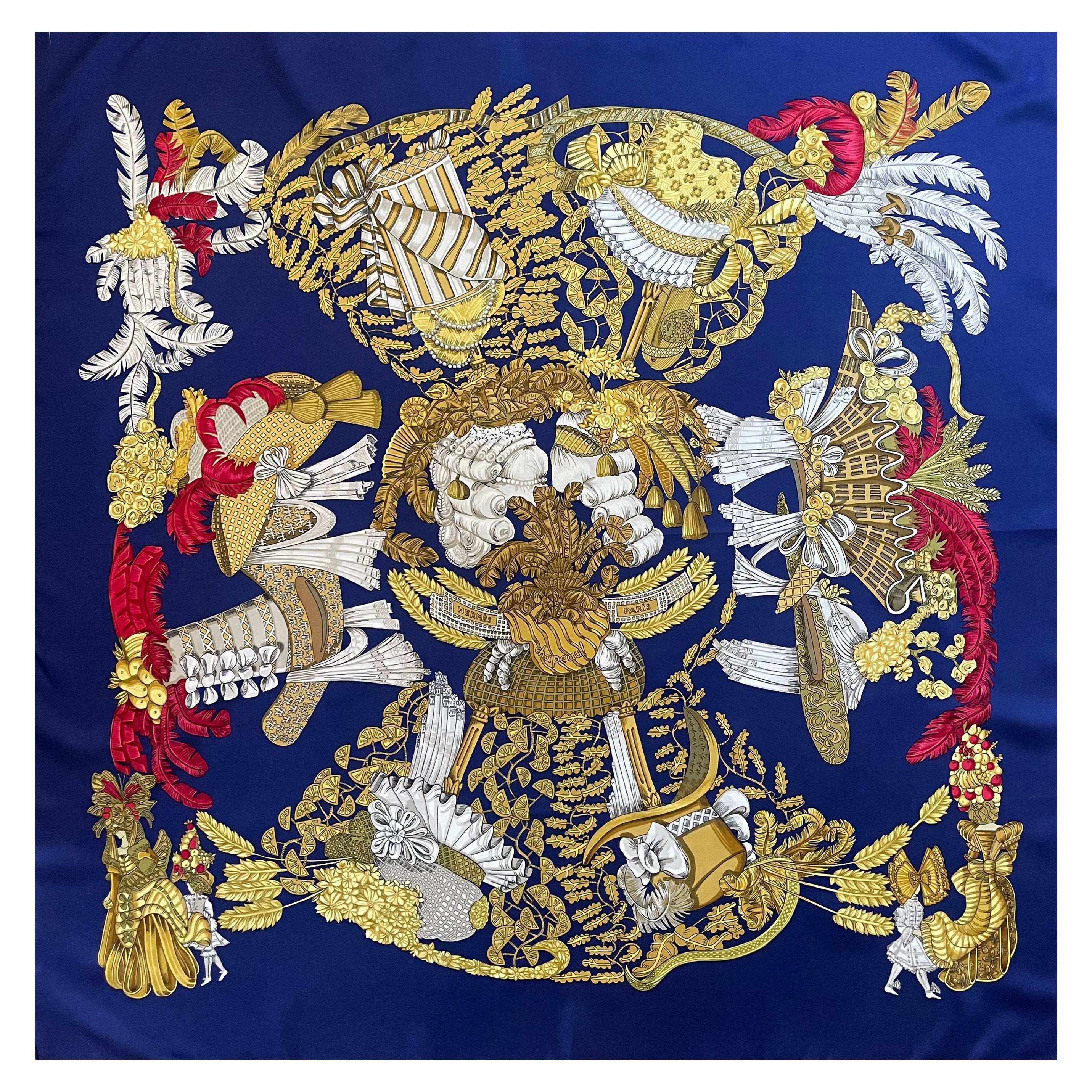 Foulard Hermès "Chapeau !" 1990