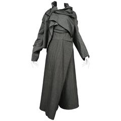 Comme des Garcons Grey Wrap Ensemble 1999