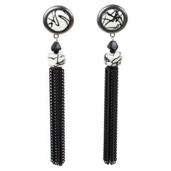 Paco Rabanne Schulter-Duster-Ohrclips aus Rotguss