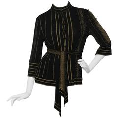 A 1970s Black Leonard Silk Jersey Blouse 7